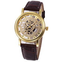 Womens Hollow Analog Quartz Stainless Steel Wrist Watch Watches