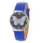 Butterfly Pattern Fashion PU Leather Watch