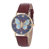 Butterfly Pattern Fashion PU Leather Watch