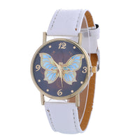 Butterfly Pattern Fashion PU Leather Watch