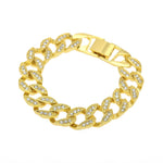 Hip Hop Men Women Jewelry Bling Rhinestone Crystal Bracelet Chain Bangle