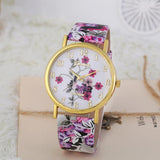 Fashion Geneva Women Leather Band Quartz Analog Wrist Watch