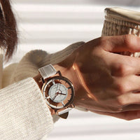 Women Neutral Personality Simple Analog Wrist Delicate Unique Hollow Watch