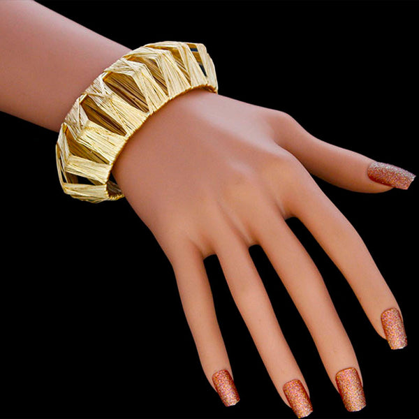 Fashion Exaggerated Gypsy Plated gold bangles jewelry for lady womens GD