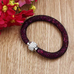 2015 Stardust Mesh Bracelets Crystal Magnetic Clasp Bangles Jewelry PP