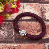 2015 Stardust Mesh Bracelets Crystal Magnetic Clasp Bangles Jewelry PP