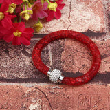 2015 Stardust Mesh Bracelets Crystal Magnetic Clasp Bangles Jewelry PP