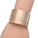 Punk Rock Metal Widen Bracelet Gold