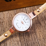 Women Leather Rhinestone Analog Quartz Wrist Watches
