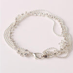 Multi Layer Silver Crystal Ball Bracelet Anklet Ankle Foot Chain Women Jewelry