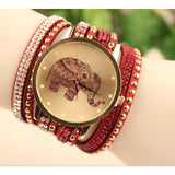 Velvet Diamond Bracelet Watch Ladies Watches High Elephant Pattern
