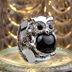 New Hot Creative Fashion Retro Owl Finger Watch Clamshell Ring Watch