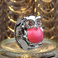 New Hot Creative Fashion Retro Owl Finger Watch Clamshell Ring Watch