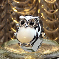 New Hot Creative Fashion Retro Owl Finger Watch Clamshell Ring Watch