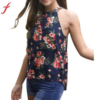 Women Summer Floral Vest Top Sleeveless Blouse Casual Tank Tops T-Shirt