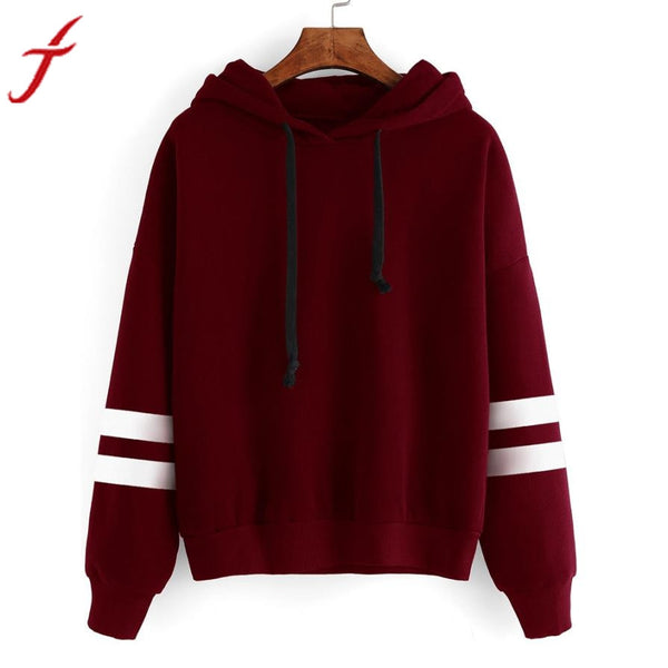 High Quality Fashion Shirt Womens Long Sleeve Hoodie Jumper Hooded O-Neck Pullover Tops Casual short T shirt for Ladies