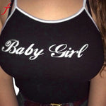 BABY Girl Letters Printed Tank Tops Women Sexy Print Sleeveless Blusa Casual O-Neck Sporting Top vest High Quality