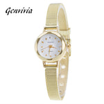 High Quality GENVIVIA 2017 Women Ladies Stainless Steel Mesh Band Waterproof Wrist Watch