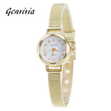 High Quality GENVIVIA 2017 Women Ladies Stainless Steel Mesh Band Waterproof Wrist Watch