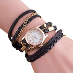 New Fashion Wrap Around Bracelet Watch Synthetic Leather Chain Watch