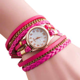 New Fashion Wrap Around Bracelet Watch Synthetic Leather Chain Watch