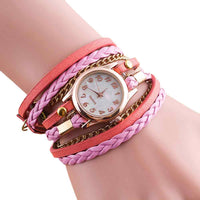 New Fashion Wrap Around Bracelet Watch Synthetic Leather Chain Watch