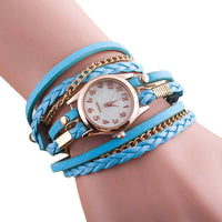 New Fashion Wrap Around Bracelet Watch Synthetic Leather Chain Watch