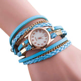 New Fashion Wrap Around Bracelet Watch Synthetic Leather Chain Watch