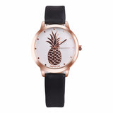 PAPHITAK Womens Pineapple Faux Leather Analog Quartz Watch