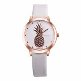 PAPHITAK Womens Pineapple Faux Leather Analog Quartz Watch