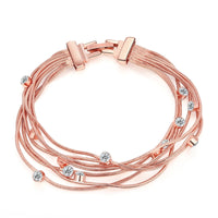 Crystal Bangle Multi-Chain Bracelet for Women Girls Jewelry Decoration