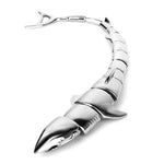 Goth Punk Unisex Stainless Steel Shark Design Bracelet Wristband