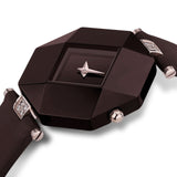 HOLUNS Brand Luxury Leather Watches Women Creative Ceramic Diamond Dial Fashion Casual Genuine Elegant Ladies Quartz Wrist Watch