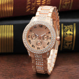 Metal Bracelet Quartz Bracelet Gold Bracelet Crystal Diamond Gold Watch