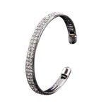 Womens Fashion Gold Crystal Rhinestone Open Bangle Cuff Bracelet Jewelry Gift