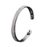 Womens Fashion Gold Crystal Rhinestone Open Bangle Cuff Bracelet Jewelry Gift