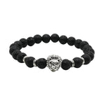 Wholesale Buddha Leo Lion Bracelet Black Lava Stone Bead Bracelets For Men Women