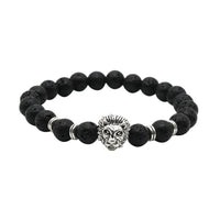 Wholesale Buddha Leo Lion Bracelet Black Lava Stone Bead Bracelets For Men Women