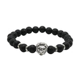 Wholesale Buddha Leo Lion Bracelet Black Lava Stone Bead Bracelets For Men Women