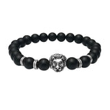 Wholesale Buddha Leo Lion Bracelet Black Lava Stone Bead Bracelets For Men Women