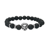 Wholesale Buddha Leo Lion Bracelet Black Lava Stone Bead Bracelets For Men Women