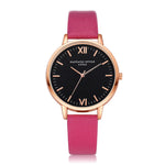 Women Fashion Leather Band Analog Quartz Round Wrist Watch Watches