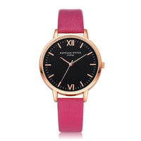Women Fashion Leather Band Analog Quartz Round Wrist Watch Watches