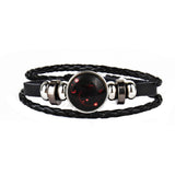 12 Constellations Faux Leather Bracelet Unisex's Braided Bangle