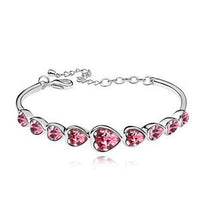18k Gold Plated Heart Shaped Crystal Bracelet