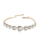 18k Gold Plated Heart Shaped Crystal Bracelet