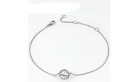 Round Micro Mosaic Cubic Zirconia Rose Gold Color Bracelet Jewelry