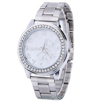 2018 Hot sale Luxury Diamond women Watch Stainless Steel Sport Quartz Wrist Hour Dial Watch relogio feminino Watches Silver gold