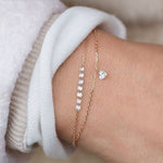 Women's Fashion Double Layer Heart Crystal Bracelet