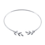 Women Stylish Leaves Cuff Women Bracelet Delicate Leaf Open Bangle Bracelet GD